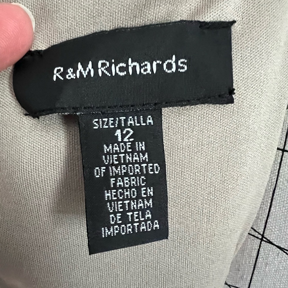 R&M Richards Sleeveless Champagne Colored Formal Dress - Picture 7 of 8